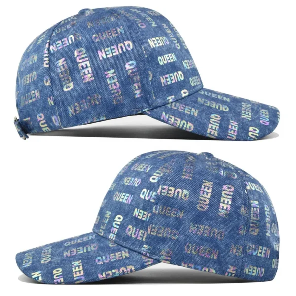 Queen Graphic Washed Denim Cap