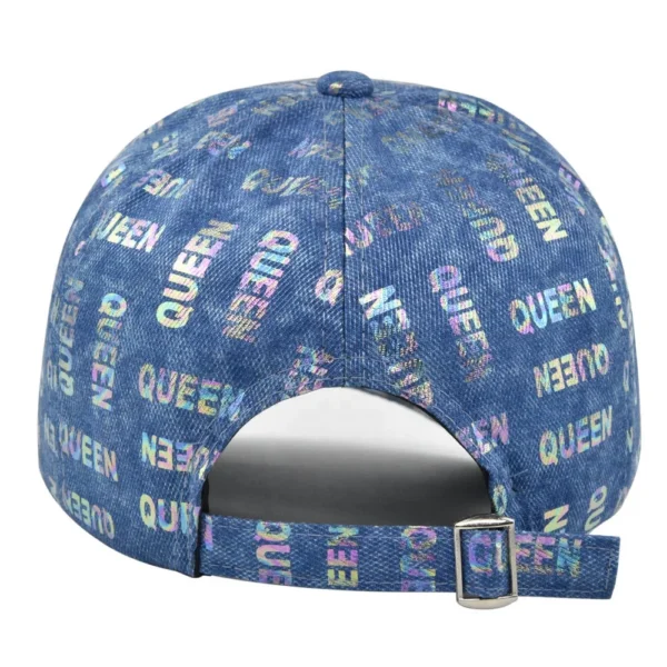 Queen Graphic Washed Denim Cap