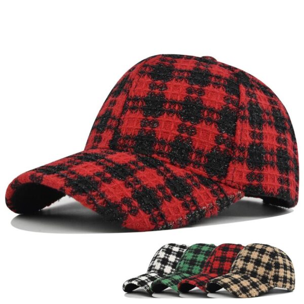 H66fb5ffc850d477cab3651c4487e6b80a.jpg_960x960q80.jpg Houndstooth Tweed Baseball Cap