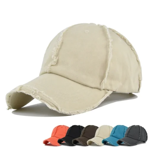 Vintage Frayed-Edge Baseball Cap