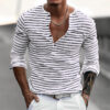 Ha5585fdff2a848f49b6274a4d337c24a8.jpg_960x960q80.jpg Men's Striped Long Sleeve Casual T-Shirt