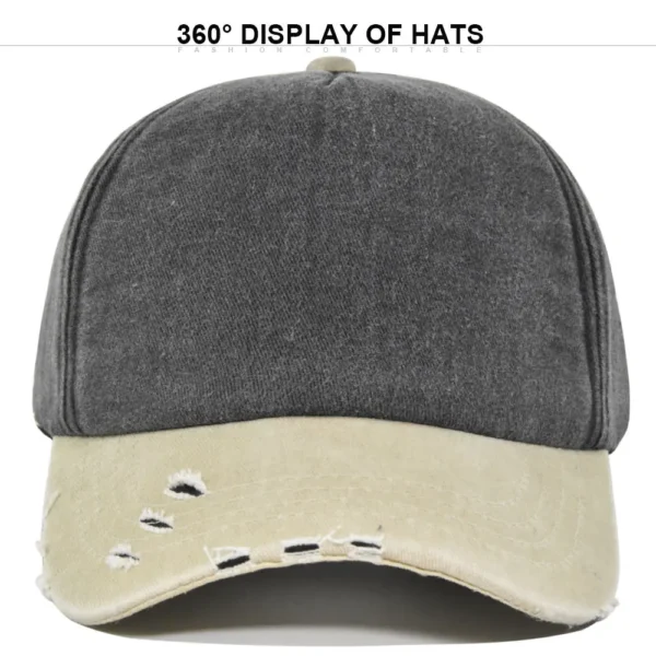 Color-Block Washed 5-Panel Cap