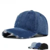 He89b3492a24c4d55939f12a5ce4ee883V.webp Vintage Ripped Denim Dad Cap