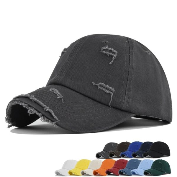Hef12ea14016c488b9d17cd3cf9bec9c3X.jpg_960x960q80.jpg Solid Distressed Washed Baseball Cap