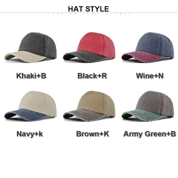Color-Block Washed 5-Panel Cap